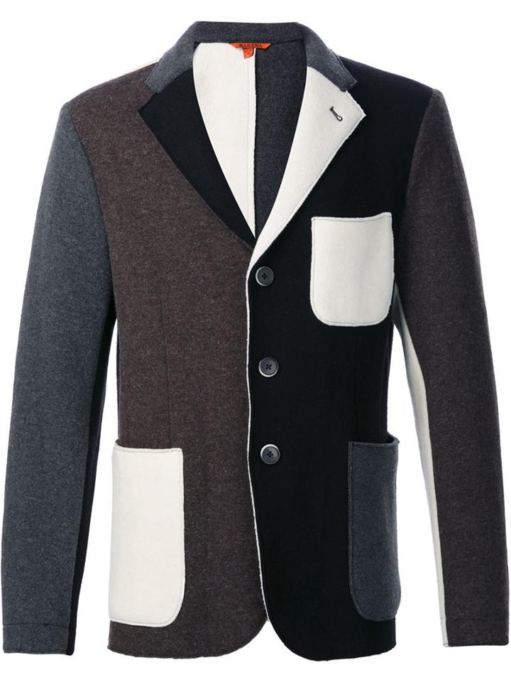 Barena Colour Block Panelled Blazer