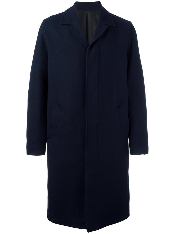 Ami Alexandre Mattiussi Half Lined Coat, Men's, Size: 48, Blue, Acetate/viscose