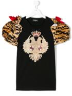 Dsquared2 Kids Tiger Sleeve Printed T-shirt - Black
