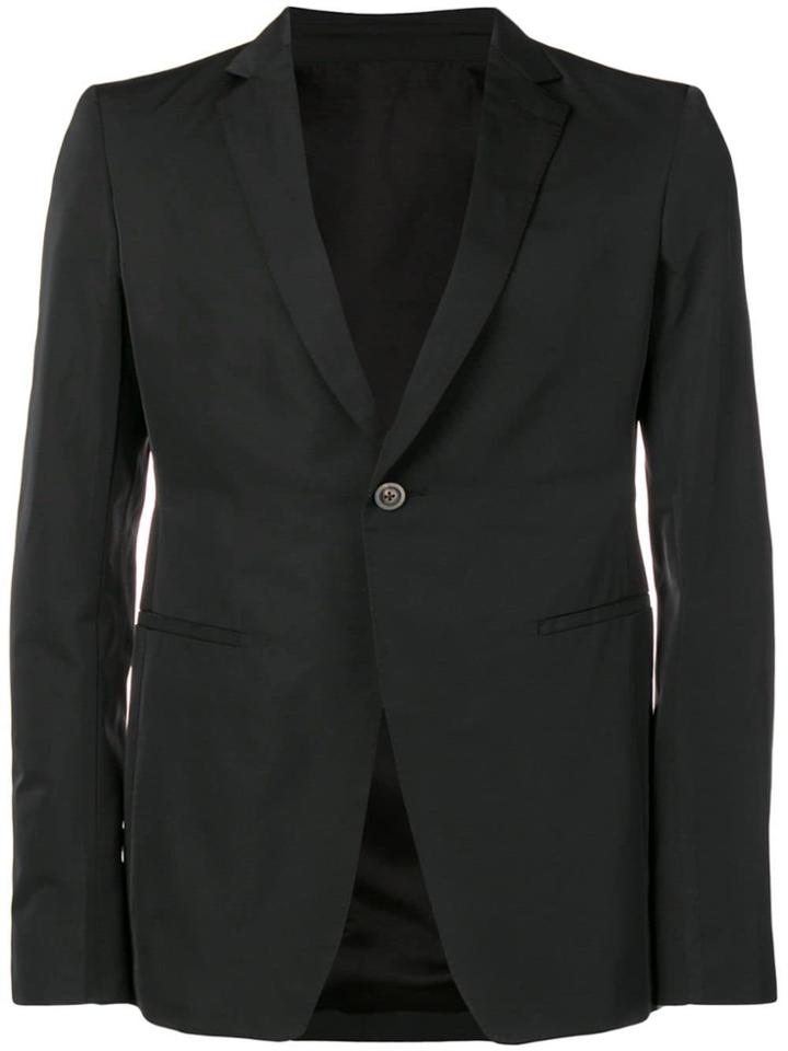 Rick Owens Plain Fitted Blazer - Black