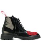424 Paisley Detail Lace-up Boots - Black