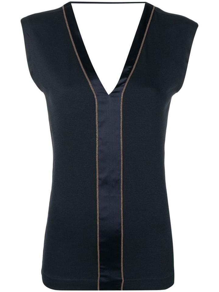 Brunello Cucinelli V-neck Vest Top - Blue