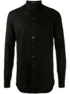 Ann Demeulemeester Band Collar Shirt, Men's, Size: Medium, Black, Cotton