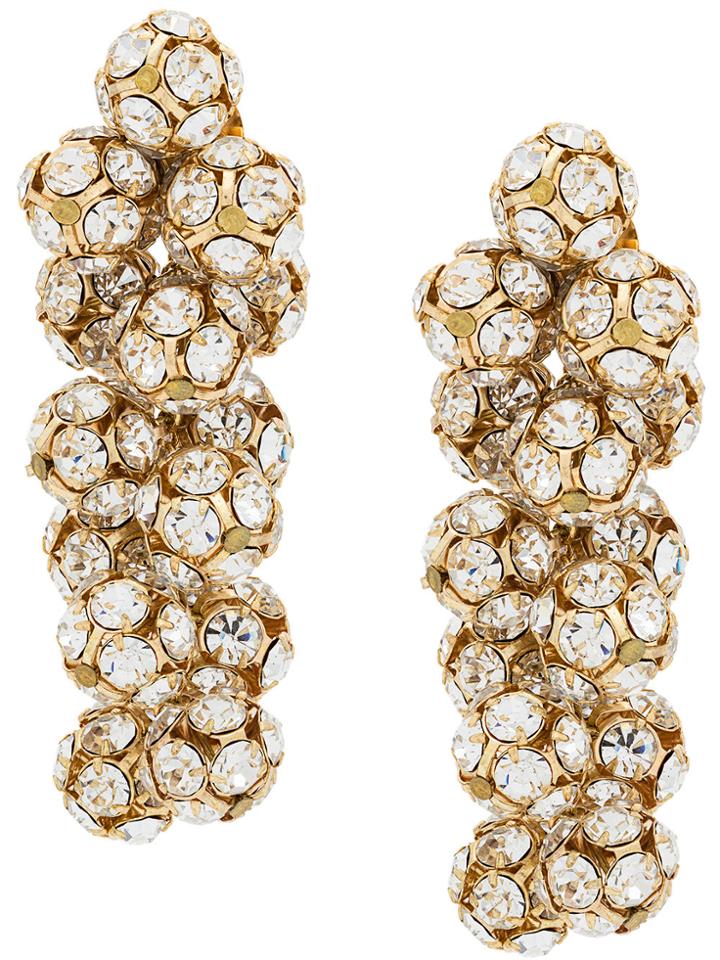 Ca & Lou Eva Crystal Earrings - Metallic