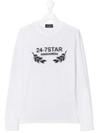 Dsquared2 Kids - 24-7 Star Print Top - Kids - Cotton - 14 Yrs, White