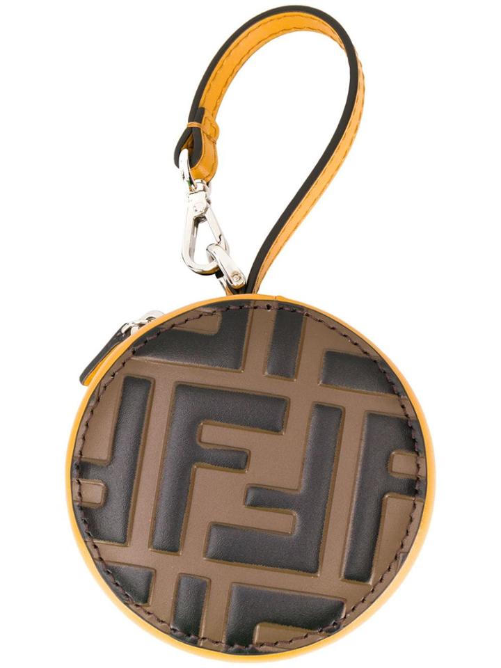Fendi Ff Logo Charm - Brown