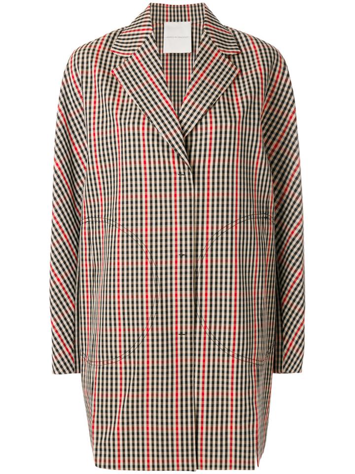 Marco De Vincenzo Checked Coat - Nude & Neutrals