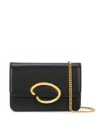 Oscar De La Renta Flap Shoulder Bag - Black