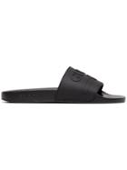 Gucci Pursuit Logo Rubber Slide Sandals - Black