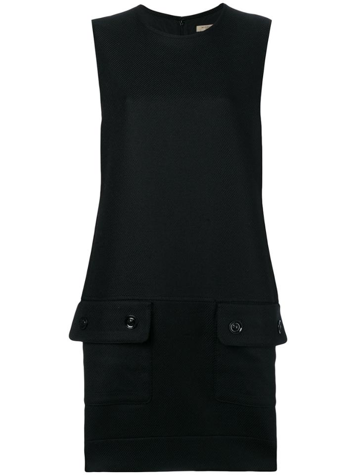 Burberry Vintage Dropped Waist Shift Dress - Black