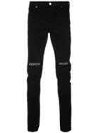 Rta Knee Embroidered Jeans - Black