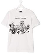 Young Versace Teen Printed T-shirt - White