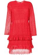 Philosophy Di Lorenzo Serafini Longsleeved Lace Dress - Red