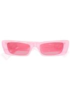 Gucci Eyewear Rectangle Frame Sunglasses - Pink