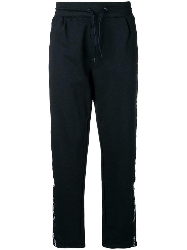 Emporio Armani Side Stripe Track Pants - Blue