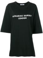 Katharine Hamnett London Logo Print Oversized T-shirt - Black