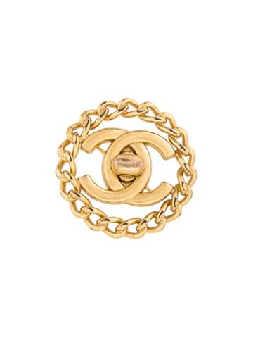 Chanel Vintage Turnlock Motif Brooch
