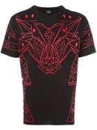 Marcelo Burlon County Of Milan Geometric Wolf Print T-shirt, Men's, Size: Xxs, Black, Cotton