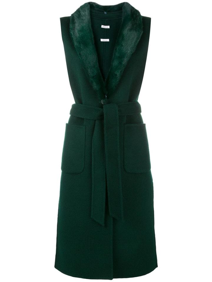 P.a.r.o.s.h. Mink Fur Sleeveless Jacket - Green