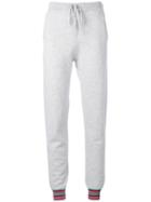 Chinti And Parker Striped Cuff Track Pants, Women's, Size: Xs, Grey, Cashmere