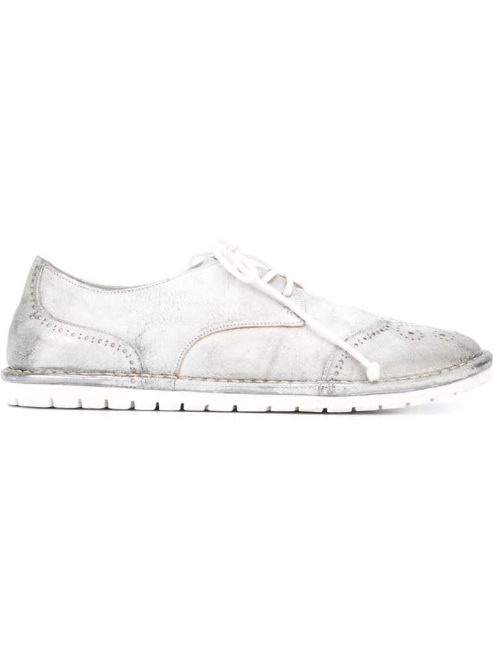 Marsèll Distressed Lace-up Shoes, Women's, Size: 39, Grey, Leather