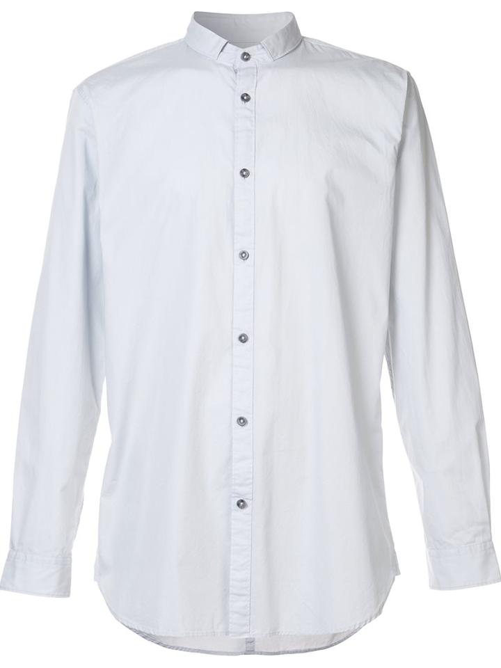 Zanerobe Band Collar Shirt, Men's, Size: Xl, Grey, Cotton
