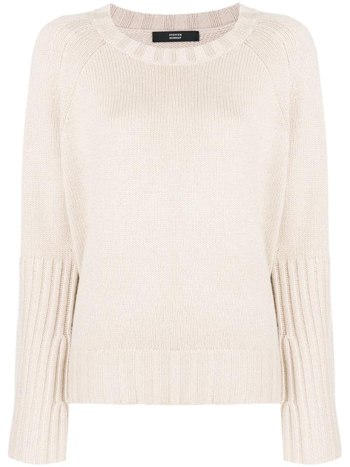 Steffen Schraut Ribbed Knit Jumper - Nude & Neutrals