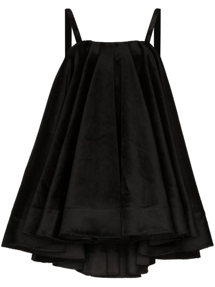 Shushu/tong Velvet Trapeze Dress - Black