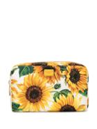 Dolce & Gabbana Sunflower Printed Make Up Bag - Yellow