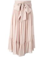 See By Chloé Draped Cropped Trousers, Women's, Size: 36, Nude/neutrals, Viscose/wool