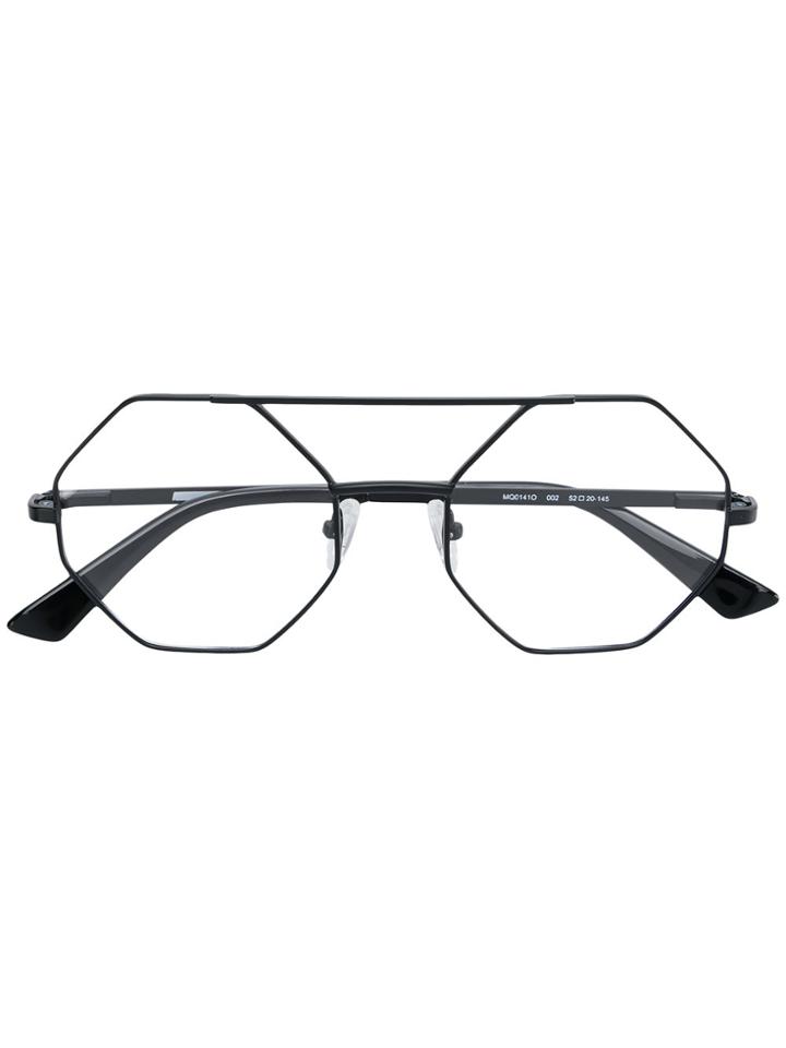 Mcq By Alexander Mcqueen Eyewear Octagonal Glasses - Black