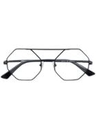 Mcq By Alexander Mcqueen Eyewear Octagonal Glasses - Black