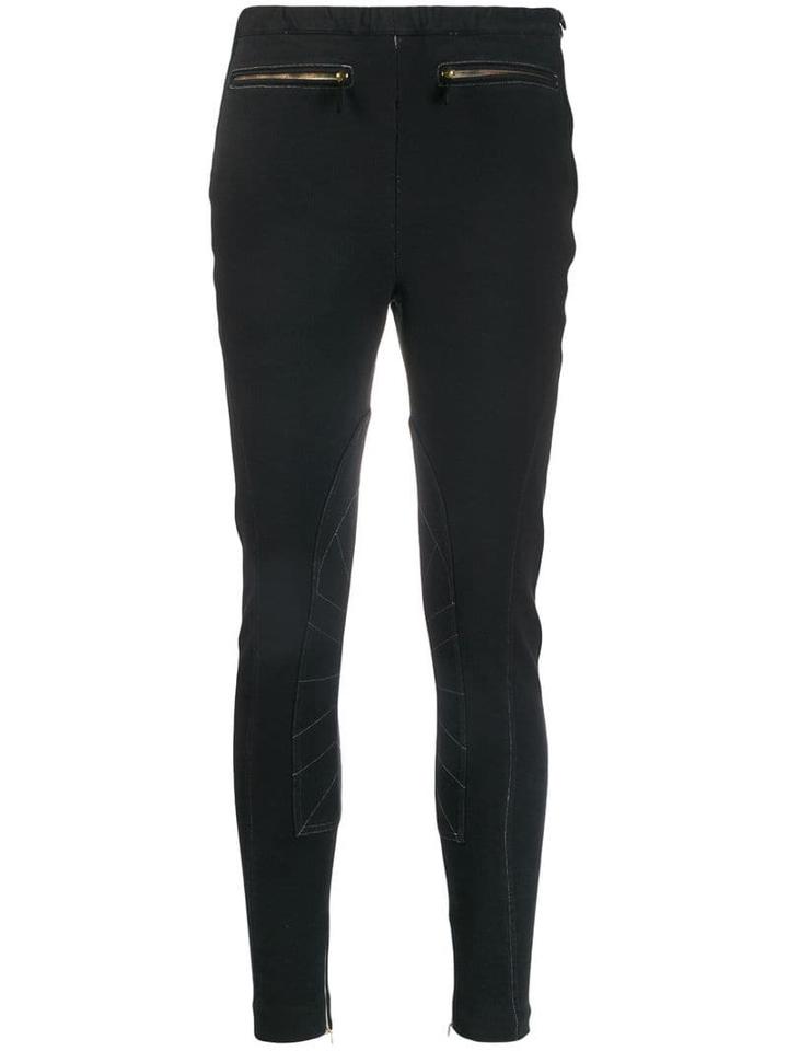 Hermès Pre-owned 1990's Geometric Panelled Leggings - Black