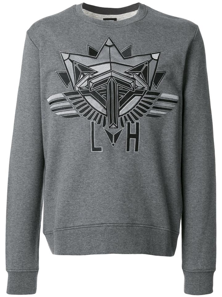 Les Hommes Embroidered Sweatshirt - Grey