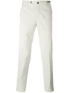 Pt01 Stretch Classic Trousers, Men's, Size: 50, White, Cotton/linen/flax/spandex/elastane