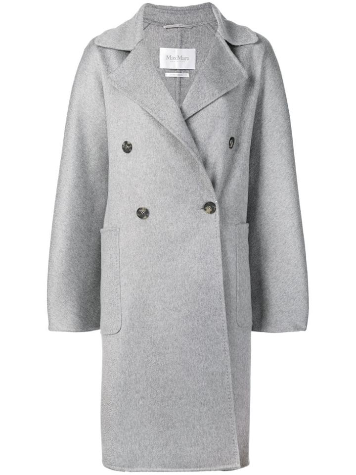 Max Mara Buttoned Midi Coat - Grey