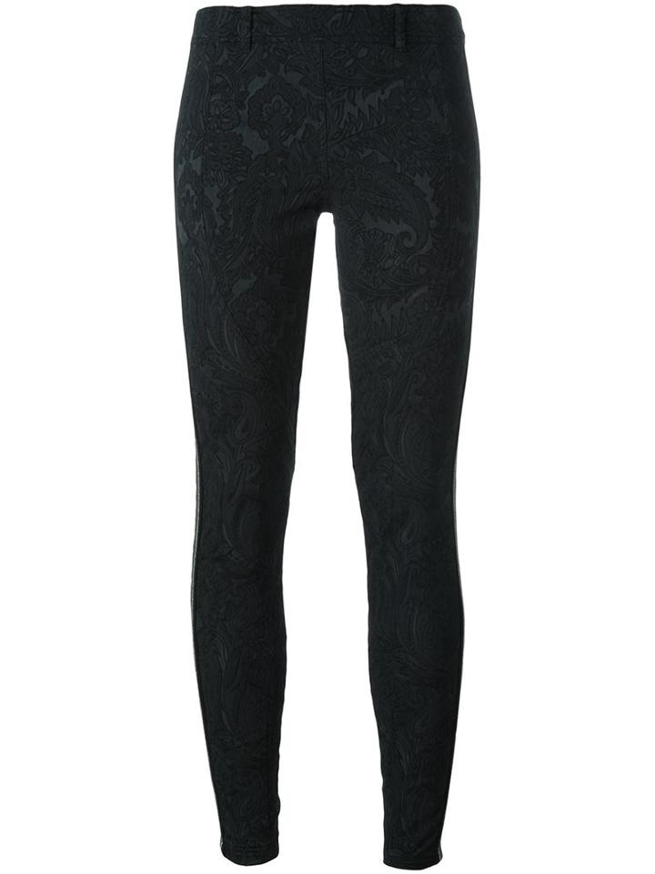 Faith Connexion Jacquard Leggings, Women's, Size: 34, Black, Polyester/metallized Polyester/polyamide/spandex/elastane