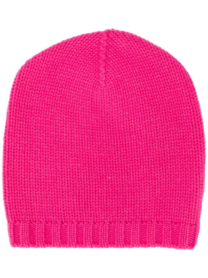 Lamberto Losani Cable Knit Beanie - Pink