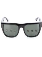 Percy Lau Studded Lens Sunglasses - Black