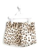 Roberto Cavalli Kids Leopard Denim Shorts, Girl's, Size: 10 Yrs, Nude/neutrals