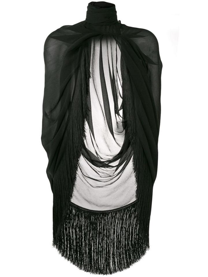 Magda Butrym Sheer Draped Jacket - Black