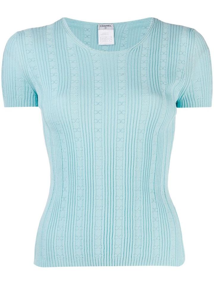 Chanel Pre-owned 2005 Cc Knitted Top - Blue