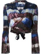 Scanlan Theodore Printed Wrap Front Blouse