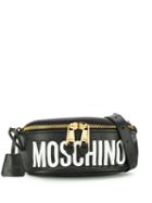 Moschino Logo Print Belt Bag - Black
