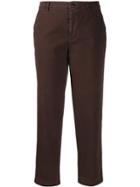 Berwich Cropped Slim-fit Trousers - Brown