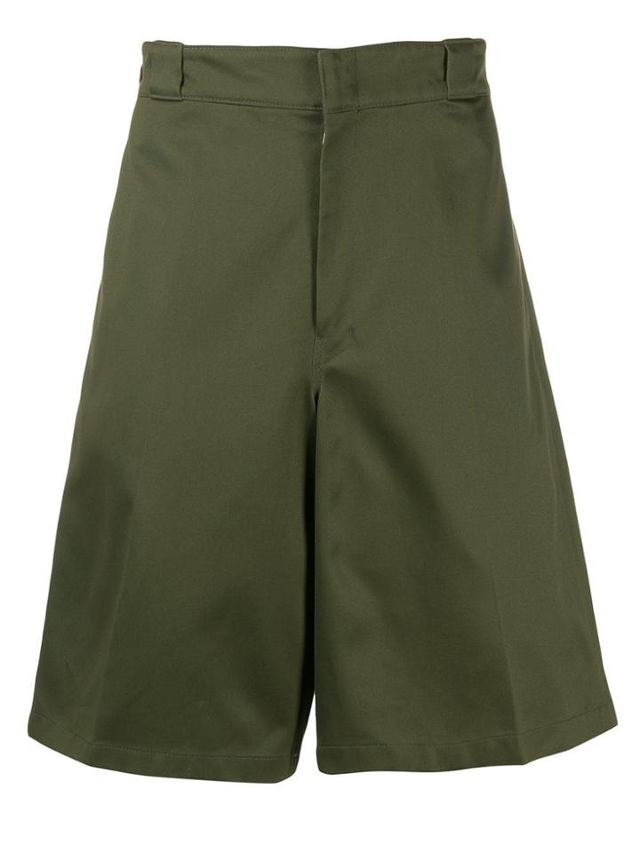 Prada Tailored Wide Leg Shorts - Green