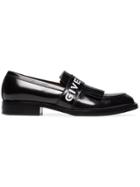 Givenchy Logo Fringe Leather Loafers - Black