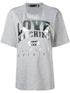 Love Moschino Metallic Logo Print T-shirt - Grey