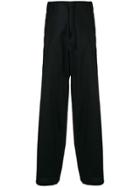 Yohji Yamamoto Slouched Oversized Trousers - Black