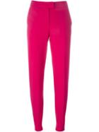 Armani Jeans High Waisted Trousers, Women's, Size: 42, Pink/purple, Polyester/spandex/elastane/viscose